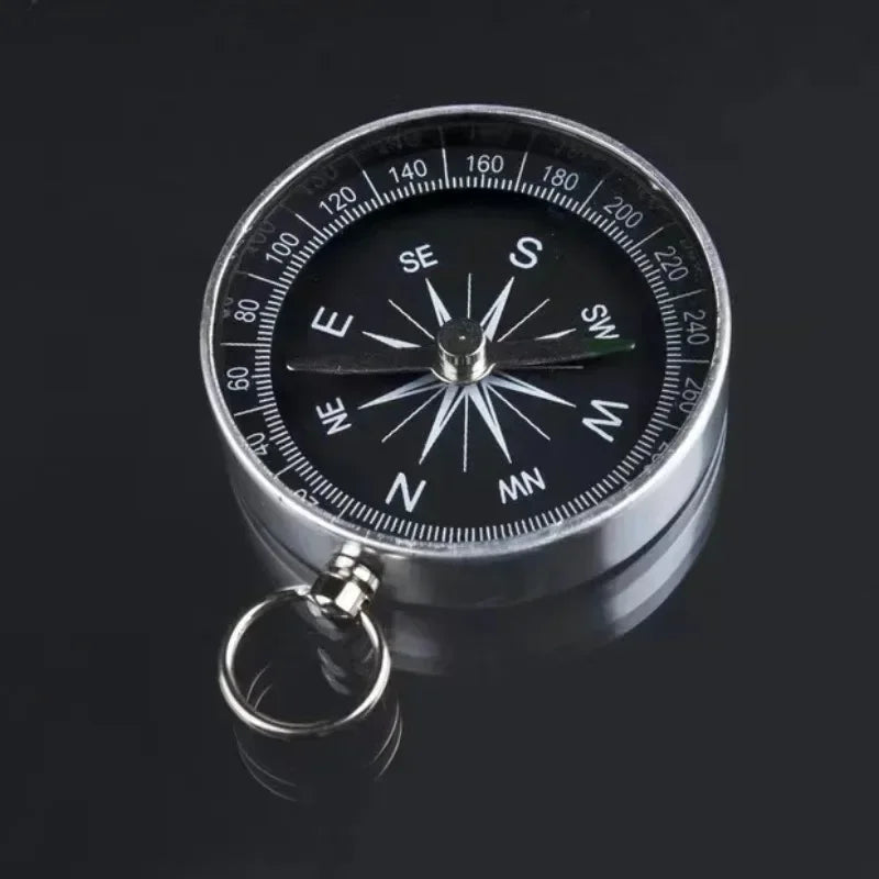 Pocket-Sized Portable Survival Compass with Key Ring – Outdoor Camping & Hiking Navigation
